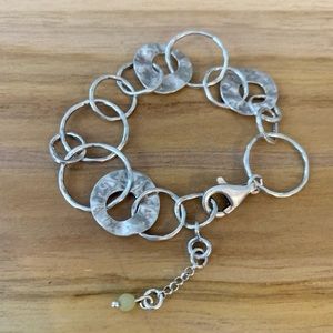 Retired Silpada Paper Chain SS Bracelet